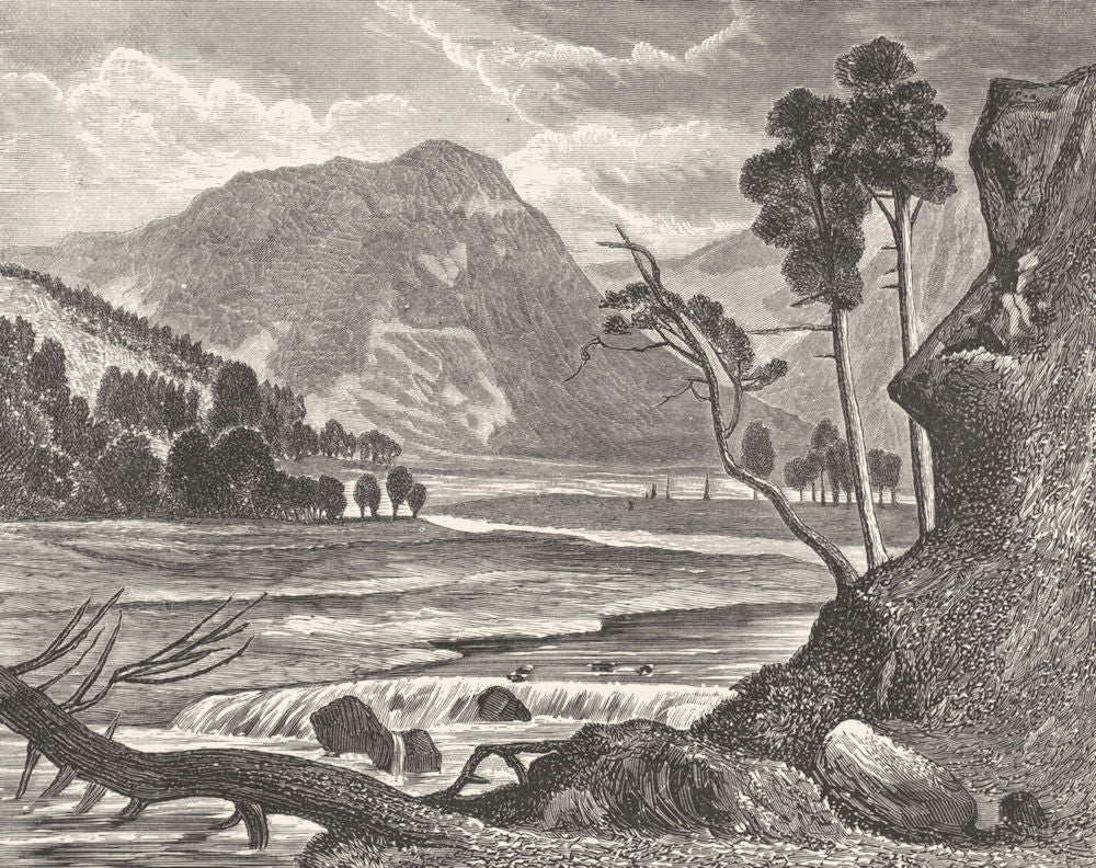 SCOTLAND. River in-Landseer c1880 old antique vintage print picture